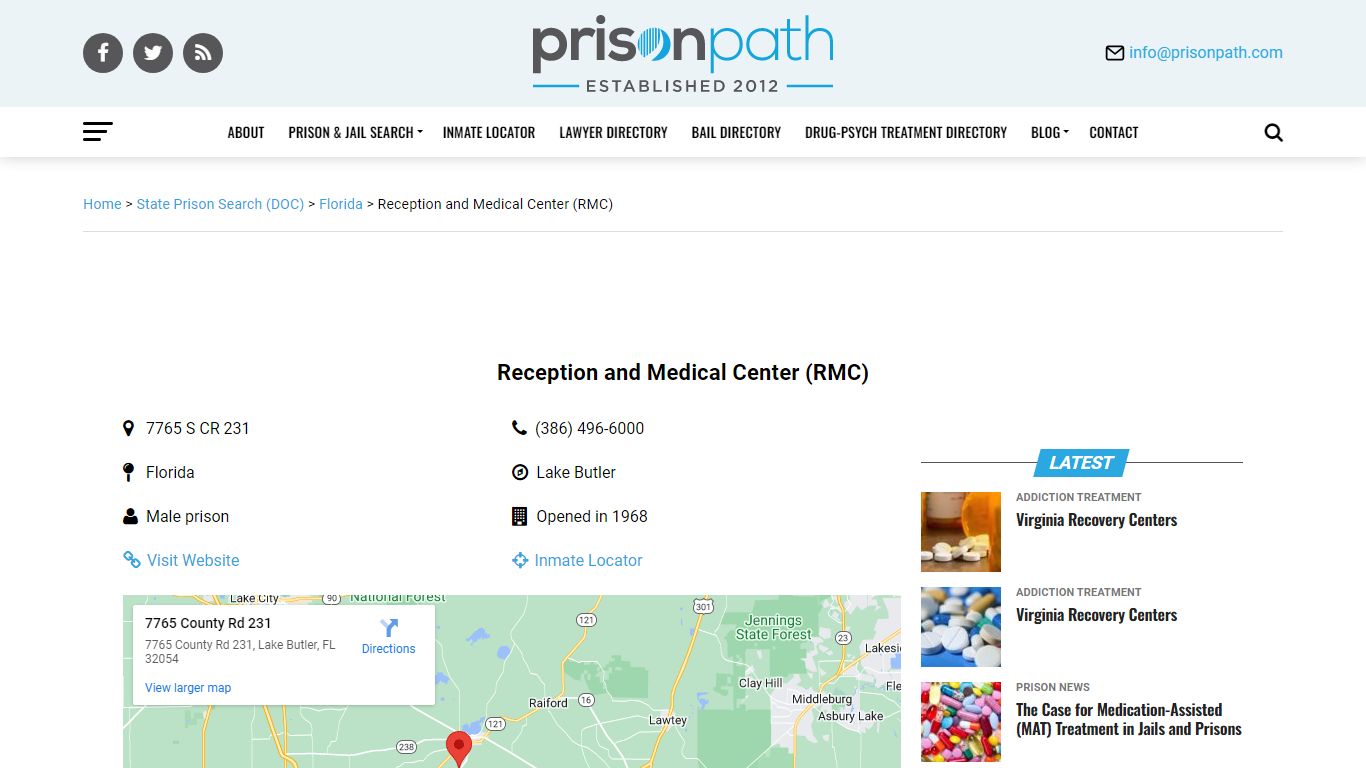 Reception and Medical Center (RMC) - Prison Inmate Search & Locator ...